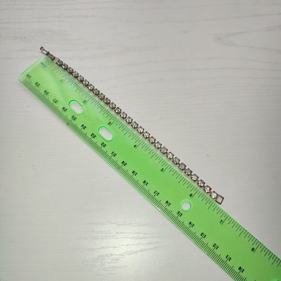 Vintage Bracelet Glass Zirconia small hand wrist - Picture 6 of 10